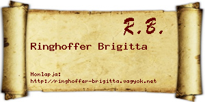 Ringhoffer Brigitta névjegykártya